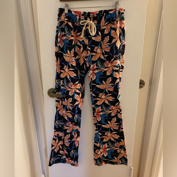 Roxy Floral Linen Pants - Picture 1 of 2